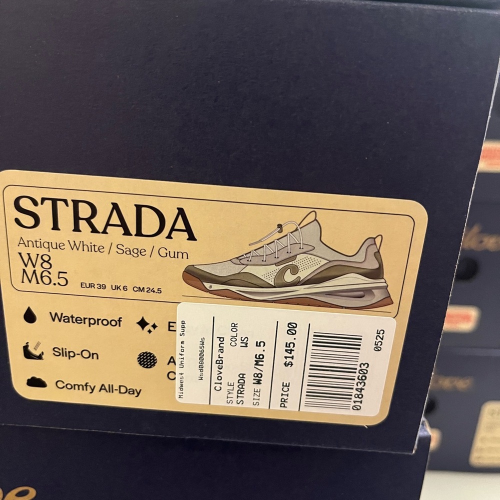NIB Clove Strada Antique White And Sage Women's Sneakers - Picture 14 of 15